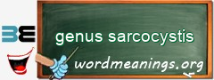 WordMeaning blackboard for genus sarcocystis